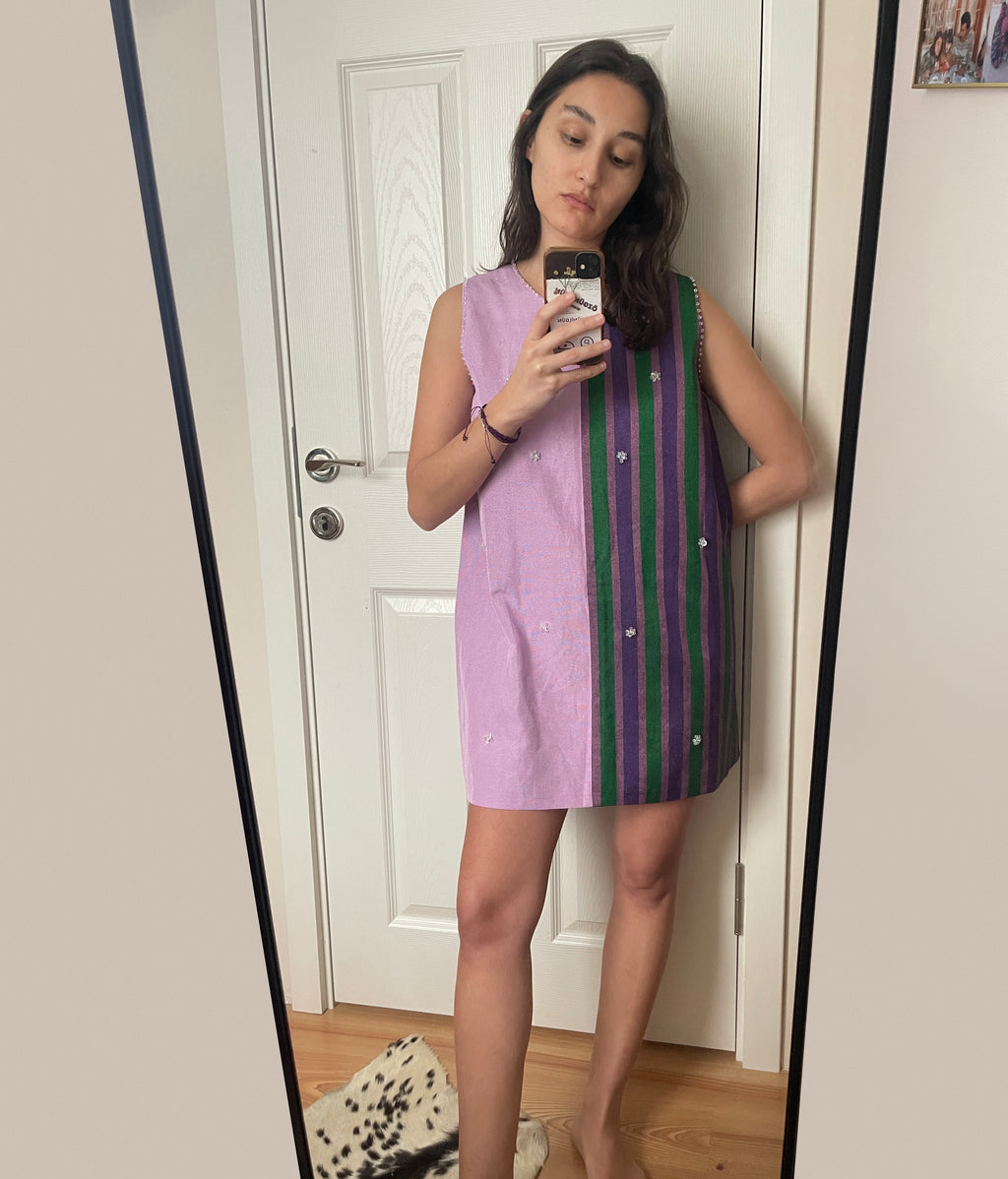 EGGPLANT MINI DRESS