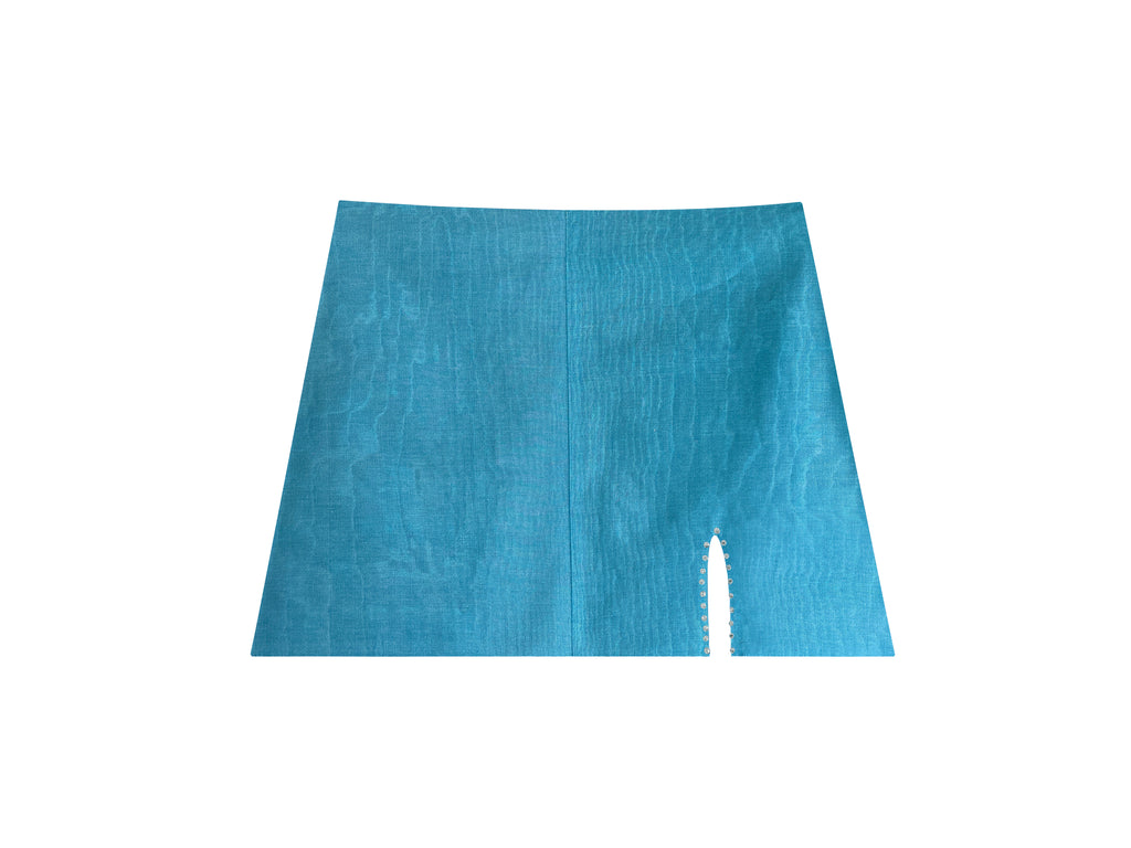 SKY BLUE MINI SKIRT