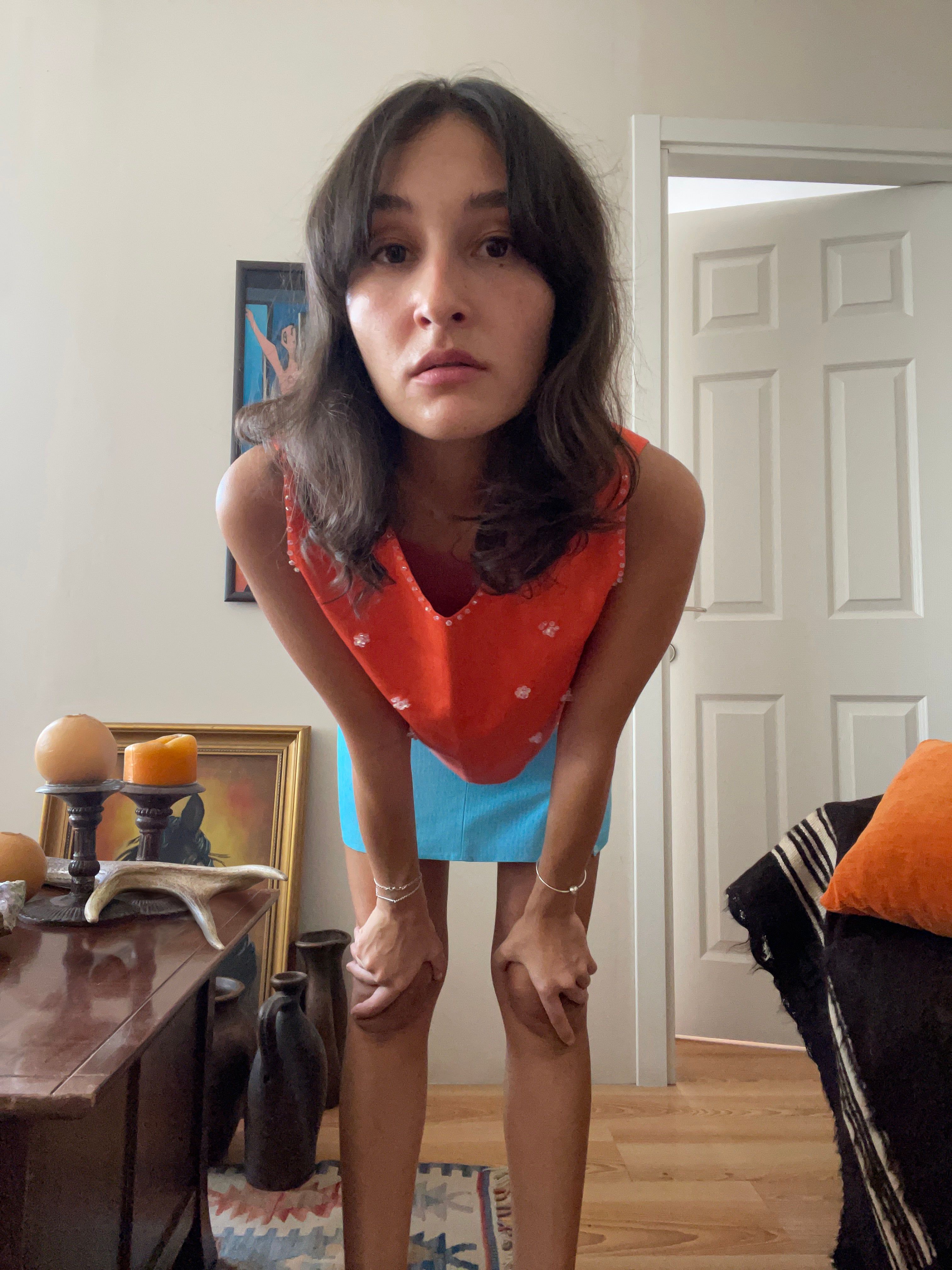 SKY BLUE MINI SKIRT